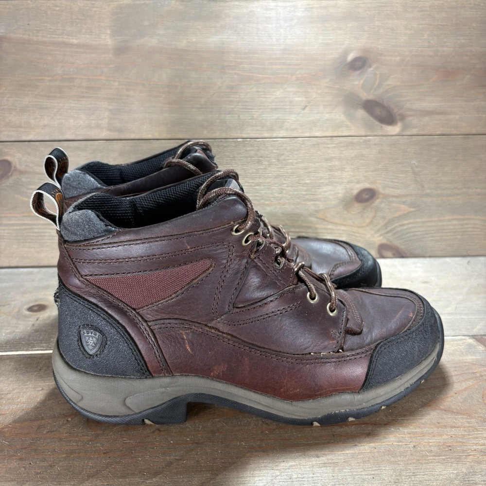 ariat terrain womens size 8 shoes brown leather riding hiking boots - Picture 2 of 9